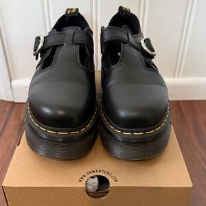 Dr. Martens Aldrich T Bar Black Mary Jane Shoes Size 8